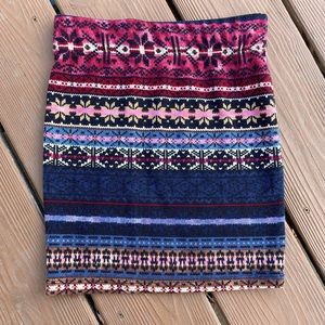 Mini Skirt in sweater pattern